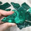 Natural Malachite Slice Crystal Mineral Specimen Polished Quartz Slab Rock Home Decoration Gift Energy
