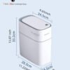 Joybos Smart Sensor Trash Can Intelligent Induction Bathroom Home Electronic Trash Can Automatic Bagging Induction Trash Can 14L