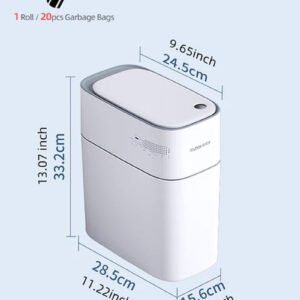 Joybos Smart Sensor Trash Can Intelligent Induction Bathroom Home Electronic Trash Can Automatic Bagging Induction Trash Can 14L