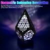 3D Effect Wooden LED Bohemian Lamp, Hollow Diamond Night Light for Home Decor