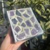 Natural minerals amethyst geodes box crystal cluster