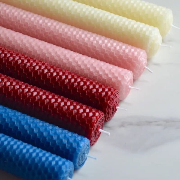 Artisan Hand-Rolled Beeswax Candlesticks