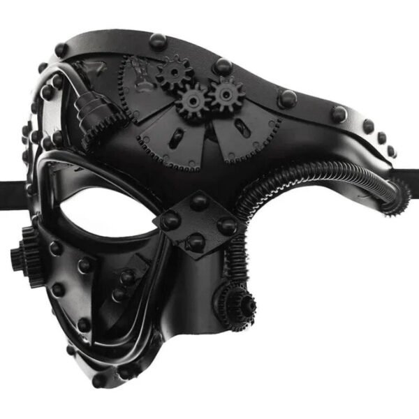 Steampunk Masquerade Ghost Cosplay Mask Mechanical Equipment Half Face Halloween costume Christmas party accessories Adult Gift