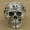 Vintage High Detail Gothic Skull Cross Ring Gothic Mens Punk Biker Ring