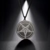 Men's Vintage Pentagram Baphomet GOAT Sigil Pendant Necklace Wiccan Jewelry Gift