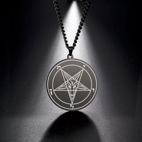 Men's Vintage Pentagram Baphomet GOAT Sigil Pendant Necklace Wiccan Jewelry Gift