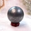 Healing Crystal Schungite Shungite Sphere Ball Strength Reiki Meditation Spiritual Energy Gemstone
