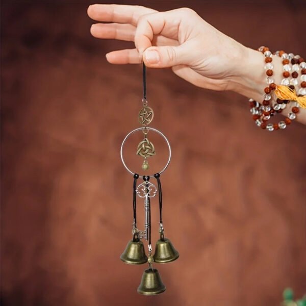 Witch bell doorknob hanging decorative wicker wind chime home decoration