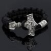 Bracelets Algiz Black Viking Mjolnir Paracord Rune Bracelet Ancient Treasures Ancientreasures Viking Odin Thor Mjolnir Celtic Ancient Egypt Norse Norse Mythology