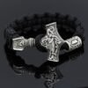 Bracelets Berkana Black Viking Mjolnir Paracord Rune Bracelet Ancient Treasures Ancientreasures Viking Odin Thor Mjolnir Celtic Ancient Egypt Norse Norse Mythology