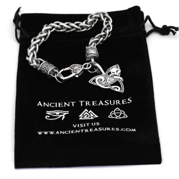 Bracelets Cat on Triquetra Celtic Chain Bracelet Ancient Treasures Ancientreasures Viking Odin Thor Mjolnir Celtic Ancient Egypt Norse Norse Mythology