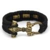 Bracelets Vikings Mjolnir Stainless Steel Black Paracord Bracelet Ancient Treasures Ancientreasures Viking Odin Thor Mjolnir Celtic Ancient Egypt Norse Norse Mythology