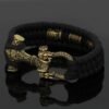 Bracelets Vikings Mjolnir Stainless Steel Black Paracord Bracelet Ancient Treasures Ancientreasures Viking Odin Thor Mjolnir Celtic Ancient Egypt Norse Norse Mythology