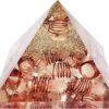 Crystal Orgone Pyramid – Orgonite Energy Generator with Copper-Wrapped Quartz and Shungite Crystals for Positive Energy