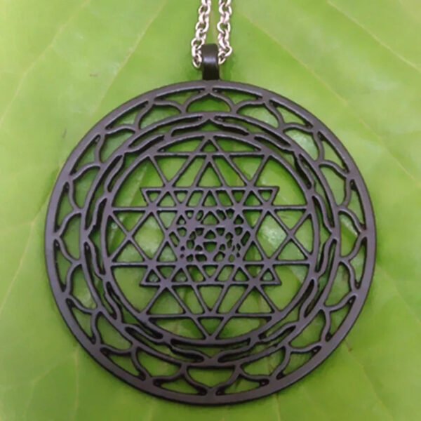 Sri Yantra pendant Silver plated necklaces & pendants for women