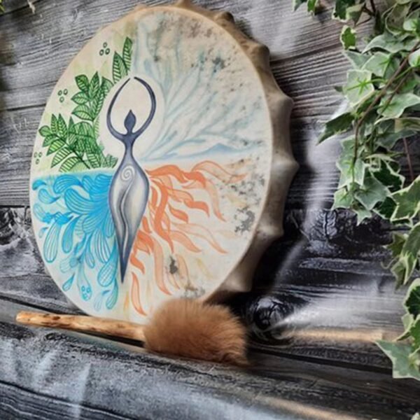 Shaman Drum Tree of Life Decoration Design Handmade Shamanic Drum Siberian Drums Spirit Music with Drumstick Home Ornament