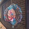 Pink Flower 3D Sublimation Wind Spinner | Hanging Wind Spinner | Yard Decoration | Garden Decoration | Outdoor Decoration