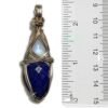 Lapis Lazuli and Moonstone Necklace Pendant | Blue Crystal Necklace | Rainbow Moonstone Jewelry | Charged Moonstone Crystal Necklace for Women | Gift For Her Lapis Egyptian Jewelry LMG2