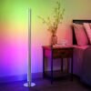 LED Corner Floor Lamp, RGBW Dimmable Mood Lighting with Remote, Modern Color Changing Accent Light for Bedroom, Living Room, Office, Gaming Room, Kids Room, 45”, Home Decor