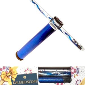 c4ecf0a0ee1227d71d0dfb22bf76d7f6_747efcb7-75f1-4bb7-a636-10195e8afea3 Glitter Wand Kaleidoscope 9 Inches - Continuous Movement Kaleidoscope,Glitter Filled Wands Kaleidoscope in Gift Box(Blue)
