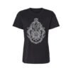 Ladies' Relaxed Fit T-Shirt Featuring Crystal Hamsa Design with Obsidian, Tiger's Eye, and Amethyst Infusion
