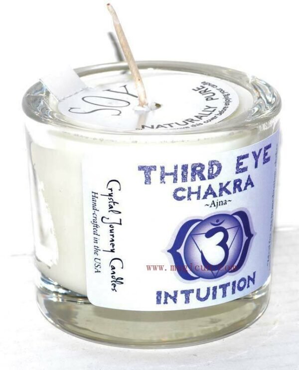 Magic Candle~Intuition Third Eye Chakra Ajna Soy & Essential Oils Small 2" Votive Candle