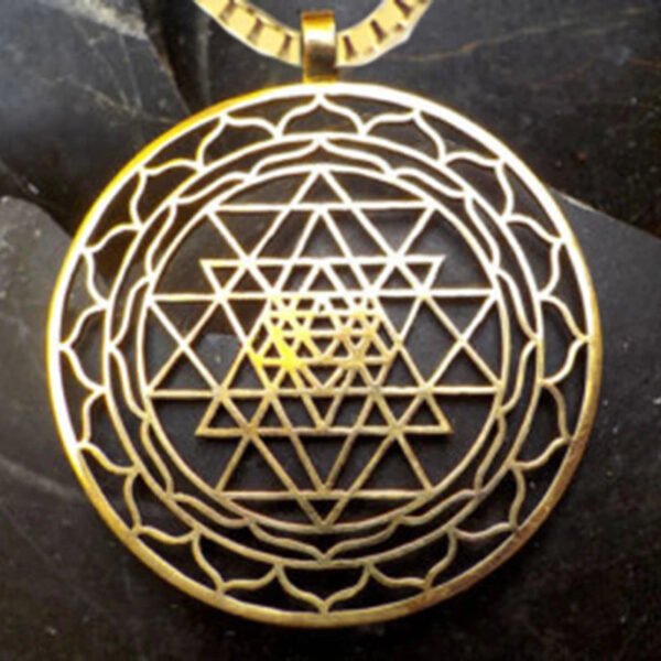 Sri Yantra pendant Silver plated necklaces & pendants for women