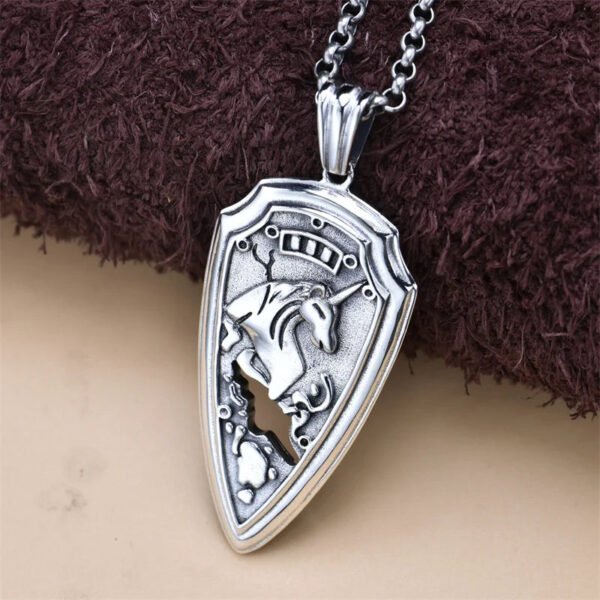 Unicorn Vintage Pattern Spear Head Punk Amulet Jewelry