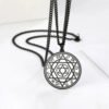 Talisman Seal Solomon Six-pointed Star 12 Constellation Pendant Hexagram Stainless Steel Necklaces
