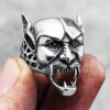 316L Stainless Steel Vampire Men Ring Punk HipHop Retro Eastern Europe Mythology for Biker Male Boy