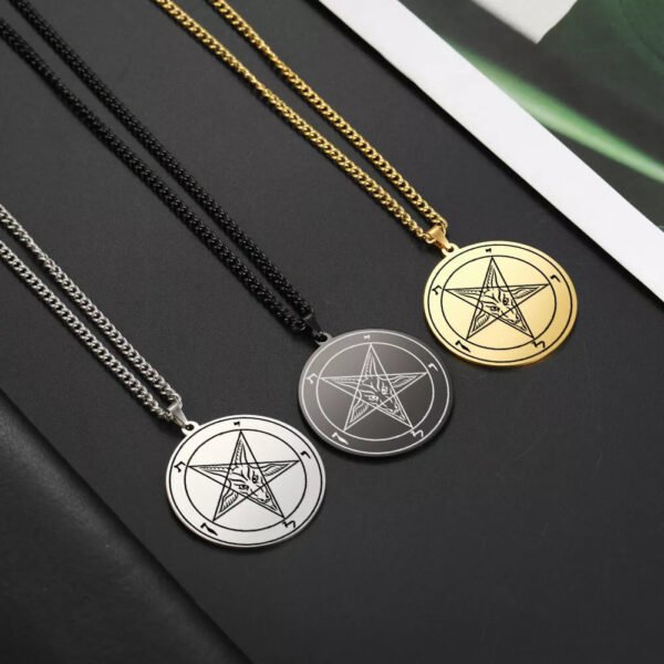 Men's Vintage Pentagram Baphomet GOAT Sigil Pendant Necklace Wiccan Jewelry Gift