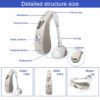 Digital Hearing Aids Rechargeable Hearing Aid High Power Sound Amplifier for Elderly behind the Ear Care One Click Adjustable