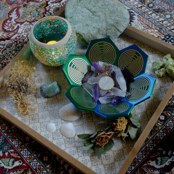 Charging station Lakhovsky MWO antenna, orgonite, EMF shield, 5G protection, radionics, multiwave oscillator, scalar waves, reiki, sacred geometry