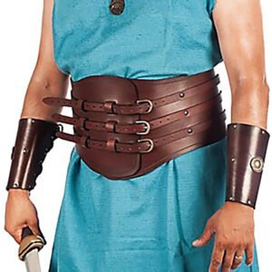 Steampunk Medieval Gladiator Leather Armor Belt Celtic Knight Waistband Viking Pirate Cosplay Costume Props Waist Accessory Men