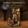 【HOT SALE/ the BEST GIFT/EXQUISITE Decorations/Magic Pharmacist】Cutebee DIY Book Nook Kit Miniature House Magic Pharmacist Gift Ideas Bookshelf Insert for Birthday Gift with Cover
