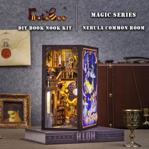 【HOT SALE/ the BEST GIFT/EXQUISITE Decorations/Magic Pharmacist】Cutebee DIY Book Nook Kit Miniature House Magic Pharmacist Gift Ideas Bookshelf Insert for Birthday Gift with Cover