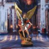 Saint Michael Statue Resin Angel Sculpture Decoration Michael Archangel Defeated Lucifer Tramples Demon Figurine