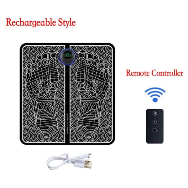 Smart Electric Foot Massager Pad Foldable EMS Muscle Stimulation Massage Mat Improve Blood Circulation Relief Pain Relax Feet
