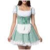 German Beer Festival Costume Halloween Adult Women Dress Oktoberfest Uniform Fancy Party Cosplay Dress Low Neck Uniform Set