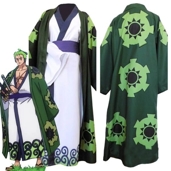 Zoro Costume One Piece Cosplay Kimono Robe Full Suit Halloween Carnival Trafalgar Law Cosplay Costume Kimono Robe