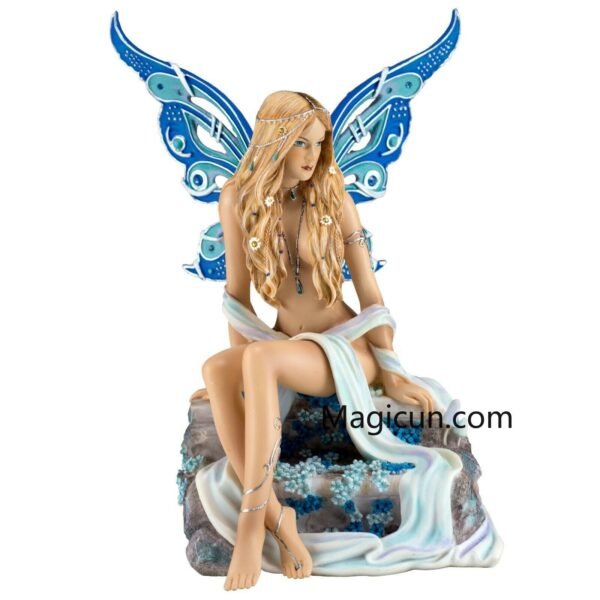 Fairy Collection~Jewelled Fairy Sapphire Figurine Statue 7.25" High Limited Edition New In Box!