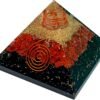 Crystal Orgone Pyramid – Orgonite Energy Generator with Copper-Wrapped Quartz and Shungite Crystals for Positive Energy