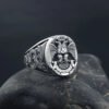 Masonic Scottish Rite 33 Degree Double Head Eagle Phoenix Hand Engraved Sterling Silver Ring
