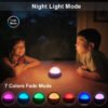 Disco Party Light Night Light 2 in 1 Flashes with Music Sound Activated Multicolor Disco Ball Rechargeable Battery Operated Mini Disco Ball…