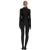 Adult Black Spandex Full Body Zentai Footed Jumpsuit Unisex Bodysuit Women Handed Unitard Skin Tight Halloween Costume