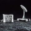 Freemason Scoll Sterling Silver Cufflinks with Masonic Symbols