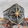Starry Ring 316L Stainless Steel Star Men Ring Punk Rock Rap