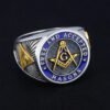 Free and Accepted Masons Blue Lodge Freemason Masonic 925 Sterling Silver Ring