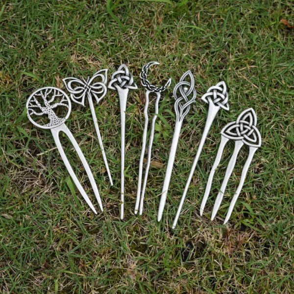 Celtics knot Crescent moon Hair Tree of Life hair fork butterfly heart Hairpin Amulet Spirit Hair Jewelry For Women