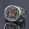 Ancient Knights Templar Crusades Cross Medieval Armor Masonic Sterling Silver Ring